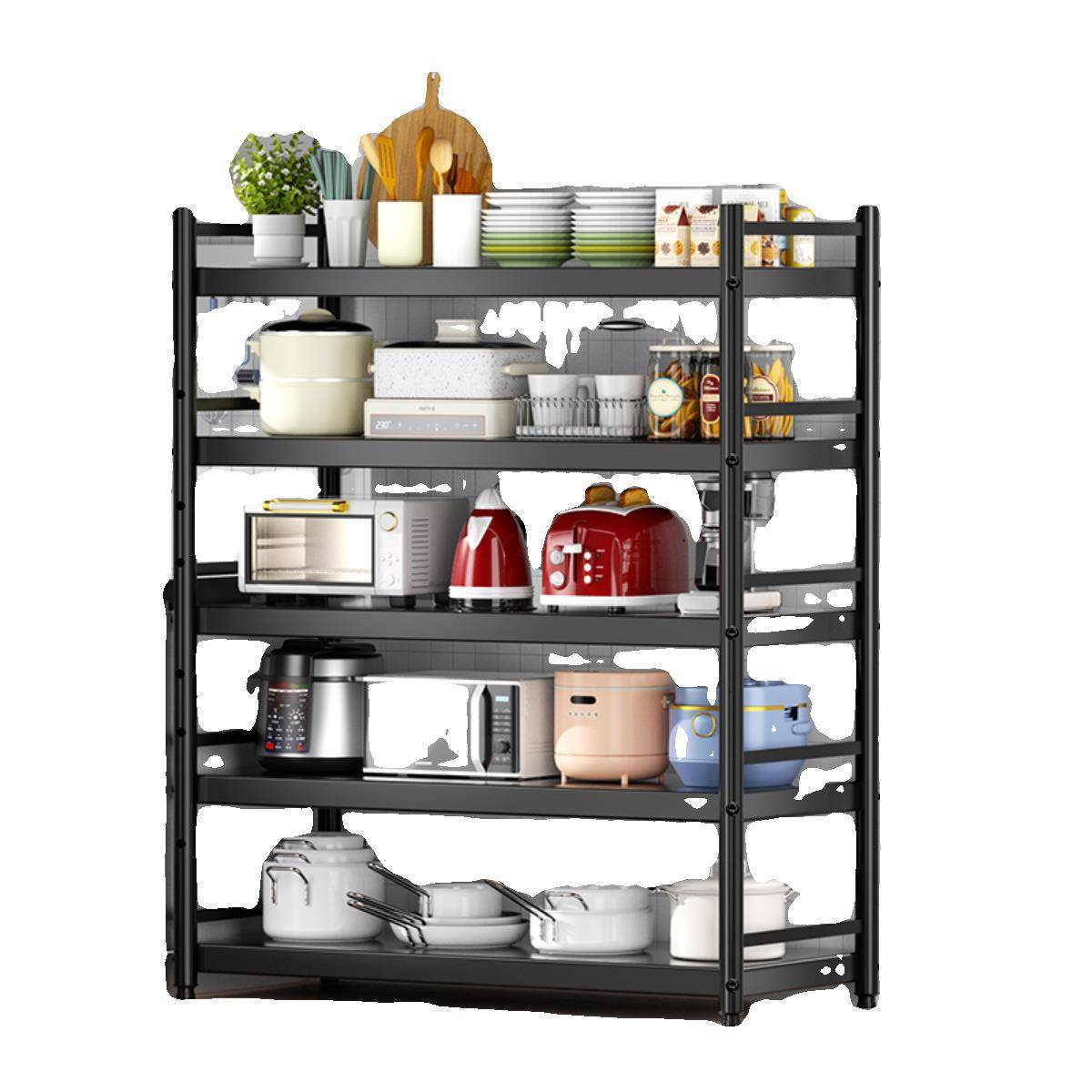 Kitchen rack storage rack setting rack multi -layer storage rack microwave furnace stand slot seam kitchen shelf