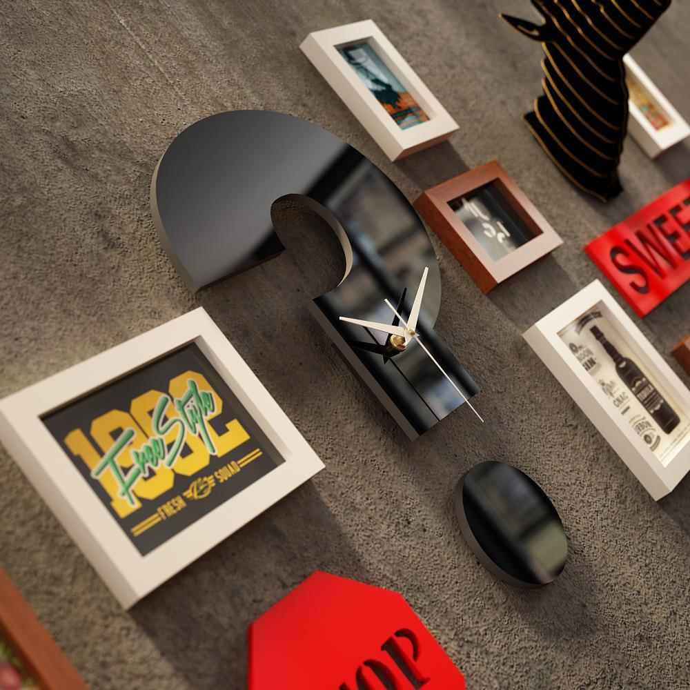 Popular molecules_2371 Industrial Wind Photo Wall Deer Clock Clock Clock Box Decorative Painting Retro Show Photo