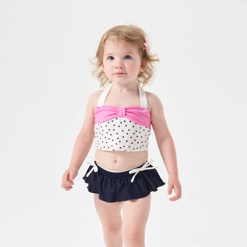 Japanese original single genuine children's split babies Bikini girl girl hot spring bow cute swimsuit