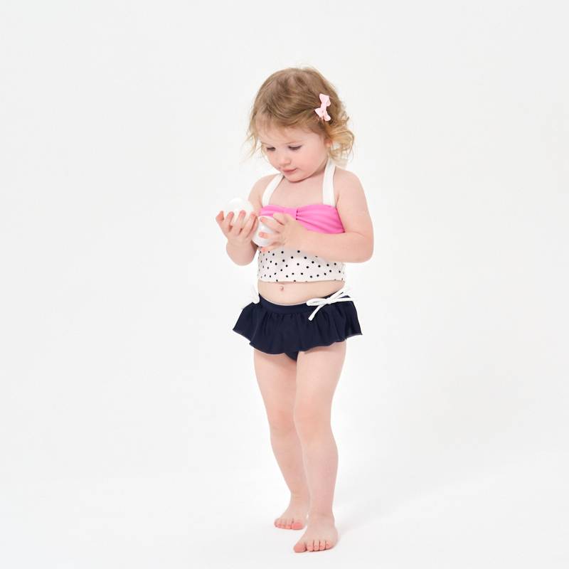 Japanese original single genuine children's split babies Bikini girl girl hot spring bow cute swimsuit