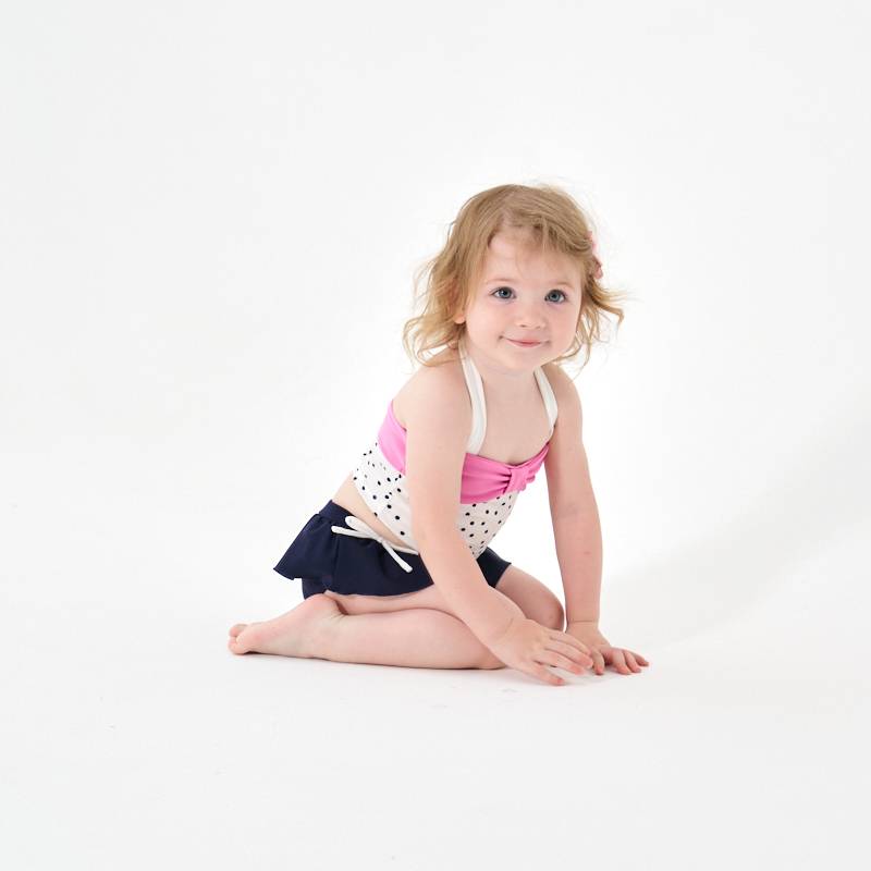Japanese original single genuine children's split babies Bikini girl girl hot spring bow cute swimsuit