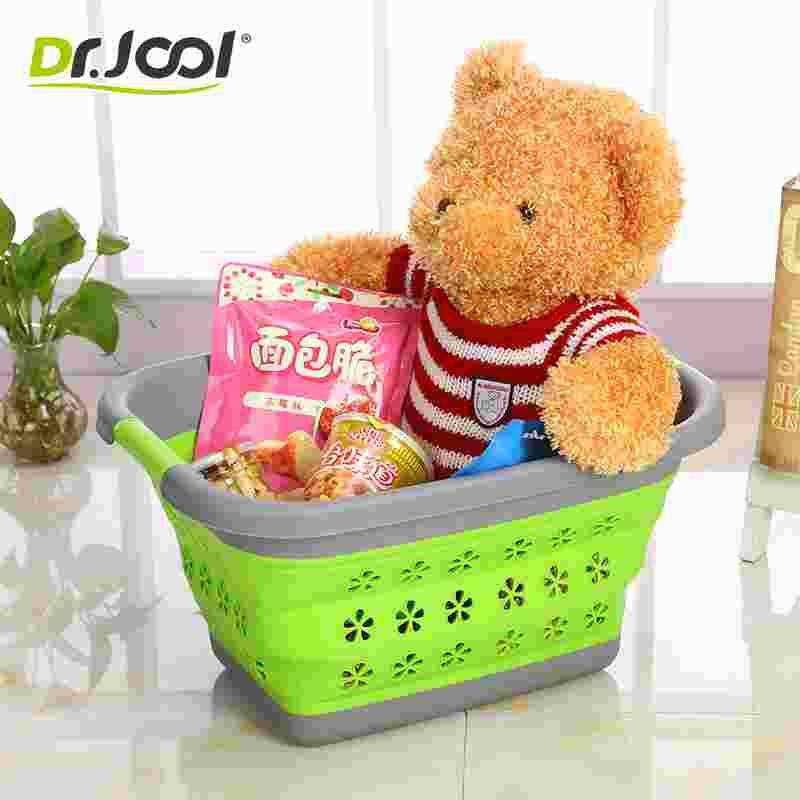 Flower Creative Hollow Folding Dirty Dirty Dirty Dirty Silicon Silicon Plaza Household Car Fruit Vegetables Drip Basketable Basketable Basketable Basketball