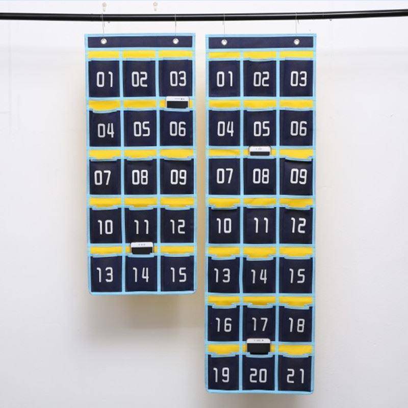 Class mobile phone bag hanging wall -style classroom skipping mobile phone storage bag storage bags and kindergarten morning inspection card bags
