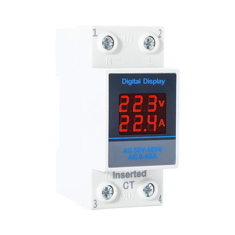 Highlight AC Digital Voltage Blind 220V380V Three -phase Display Voltage Exit Guide Installation Installation