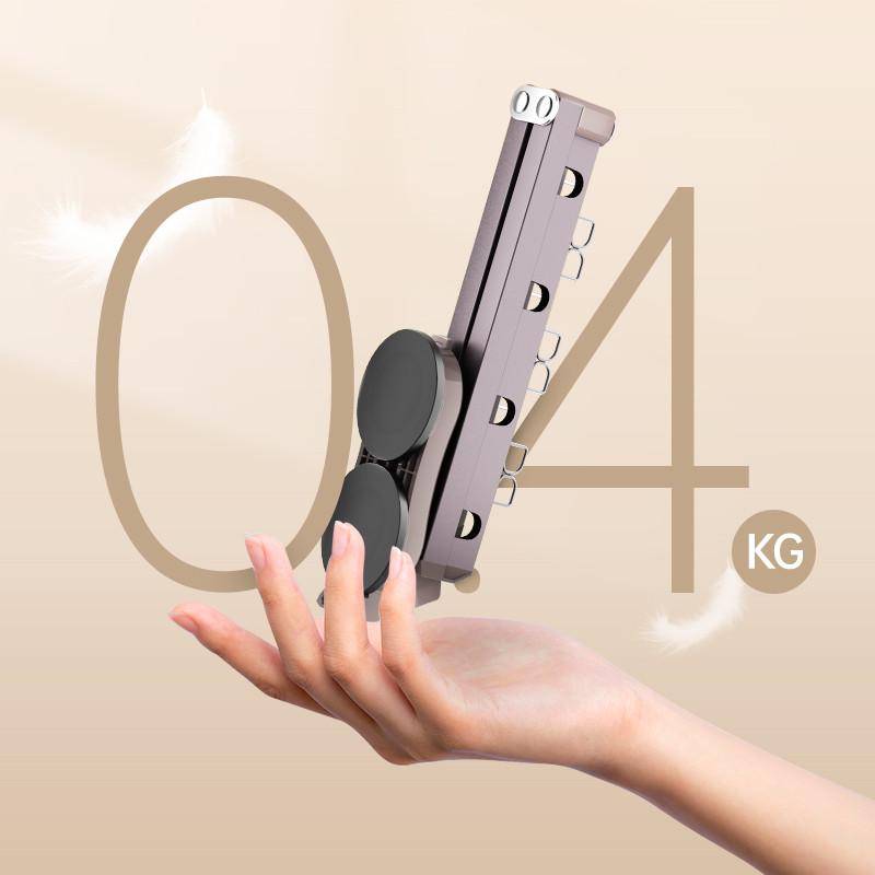 Folding drying rack hidden drying artifact balcony free punching suction cup portable floating window travel telescopic clothes rod