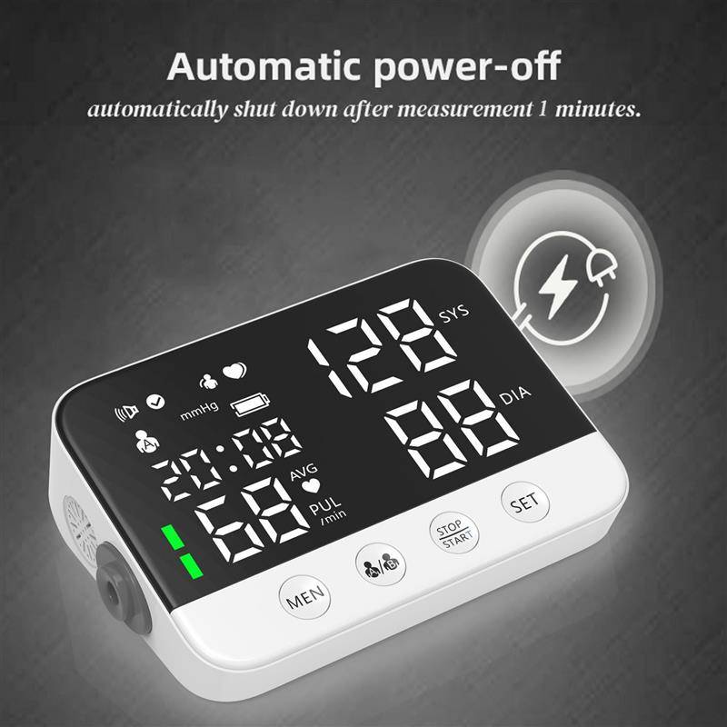 Cross -border large -screen LED household electronic blood pressure titer FDA smart English voice broadcasts