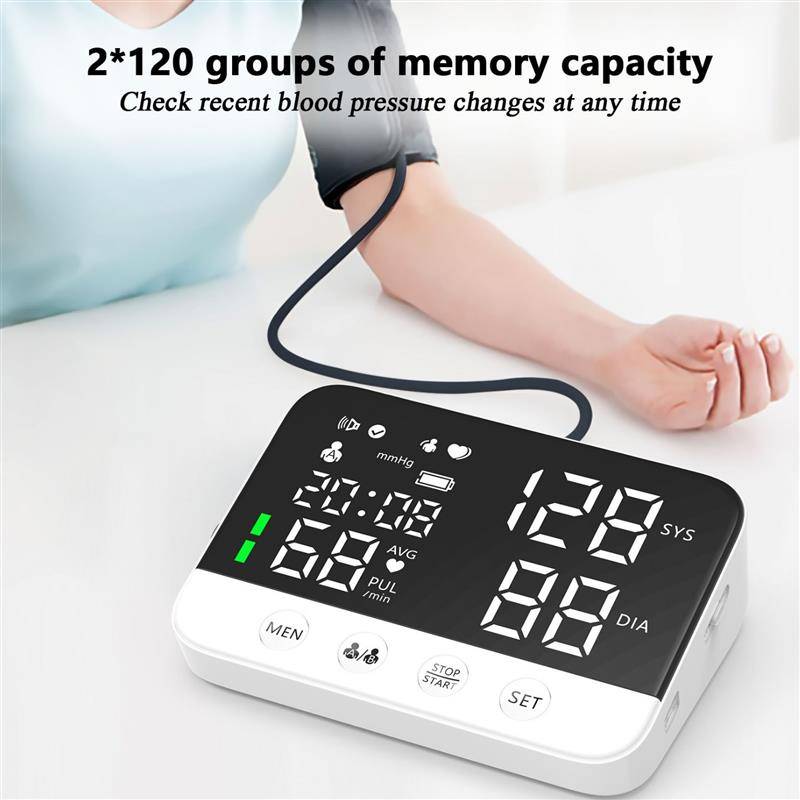 Cross -border large -screen LED household electronic blood pressure titer FDA smart English voice broadcasts