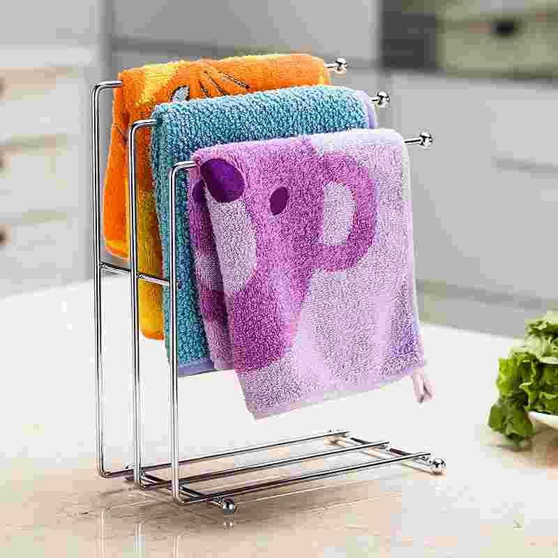Stainless steel kitchen countertop stand -style rack hanging dishwashing rack storage rack small towels to dry the drain shelf