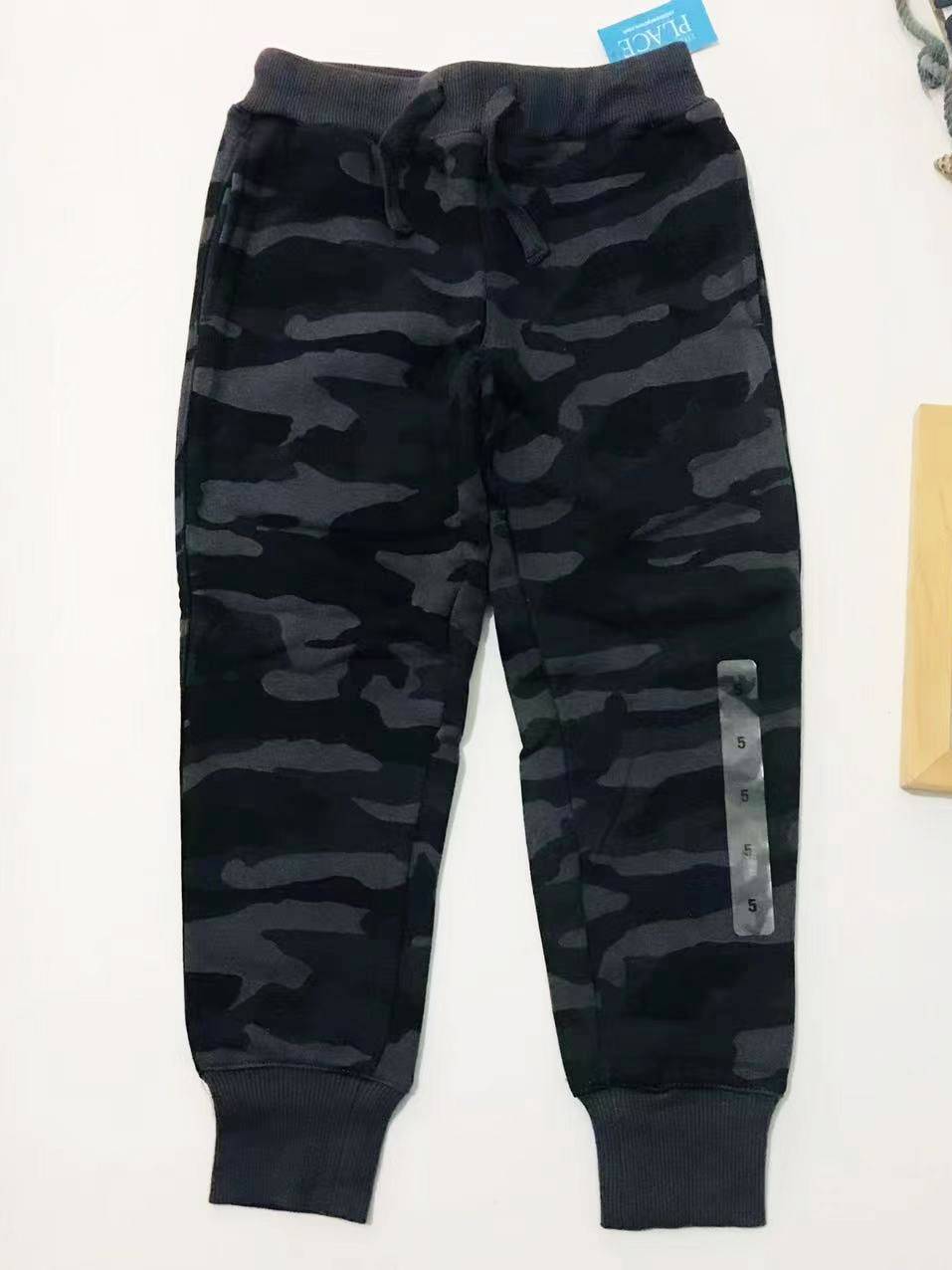 Original single authentic boys spring and autumn cotton fur flush loose, tight waist casual sports pants guard trousers