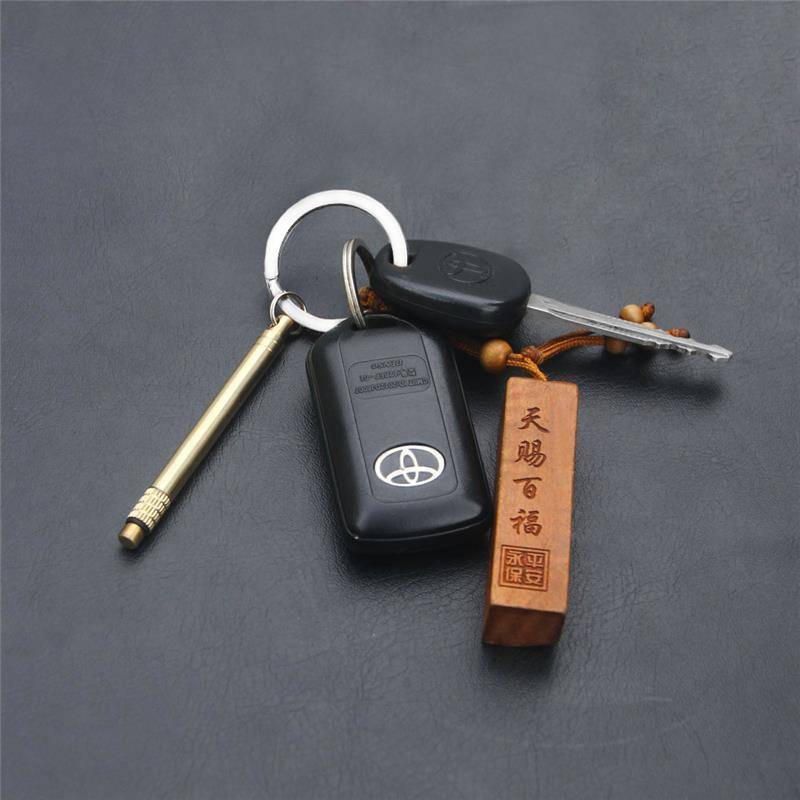 Titanium alloy integrated double -headed toothpick ear spoons home portable toothpication supplies dig out ear artifact brass dental visa tube