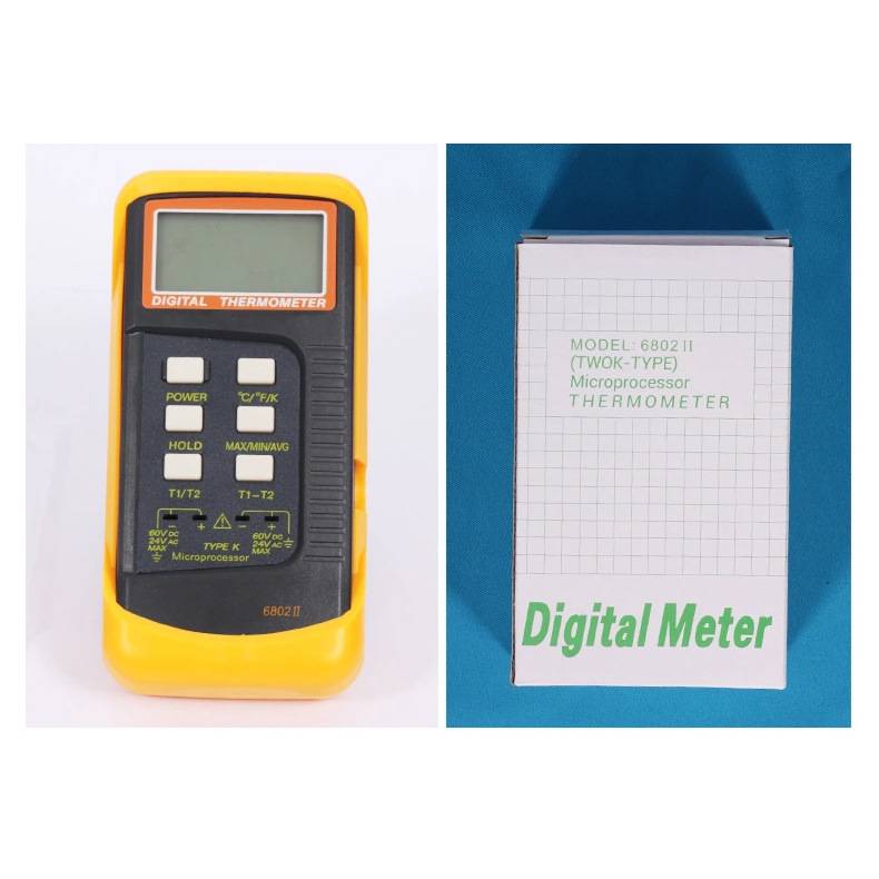 Supply dual channel number display temperature table 6802 Digital temperature meter temperature meter electronic temperature table