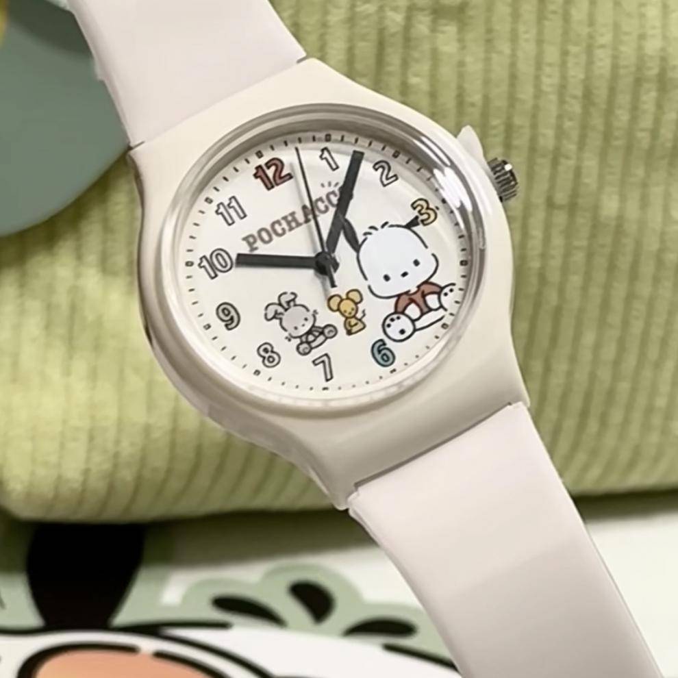 Japanese student simple lip watch high value, cute, full -line three -rays, three ravioli watch cartoon junior high school primary school students watches