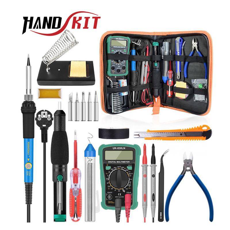 EU /US60W electric iron set with multimeter suction tin suction art work knife welding tool 110V /220V