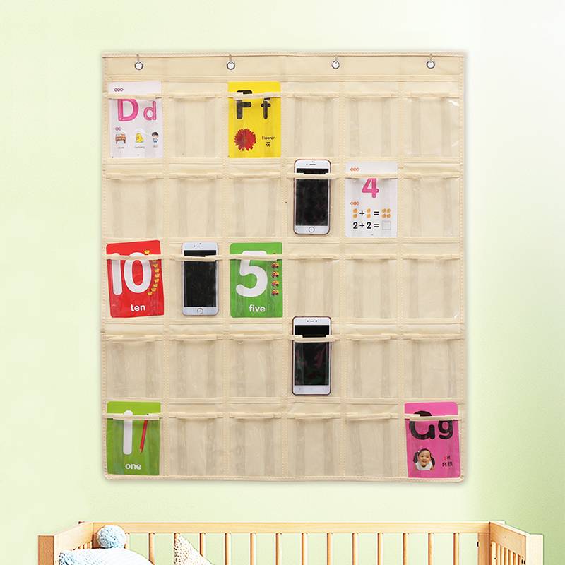 Transparent mobile phone receiving bag hanging bag pocket garden connection card bag mobile phone bag hanging wall wall storage bag storage bag