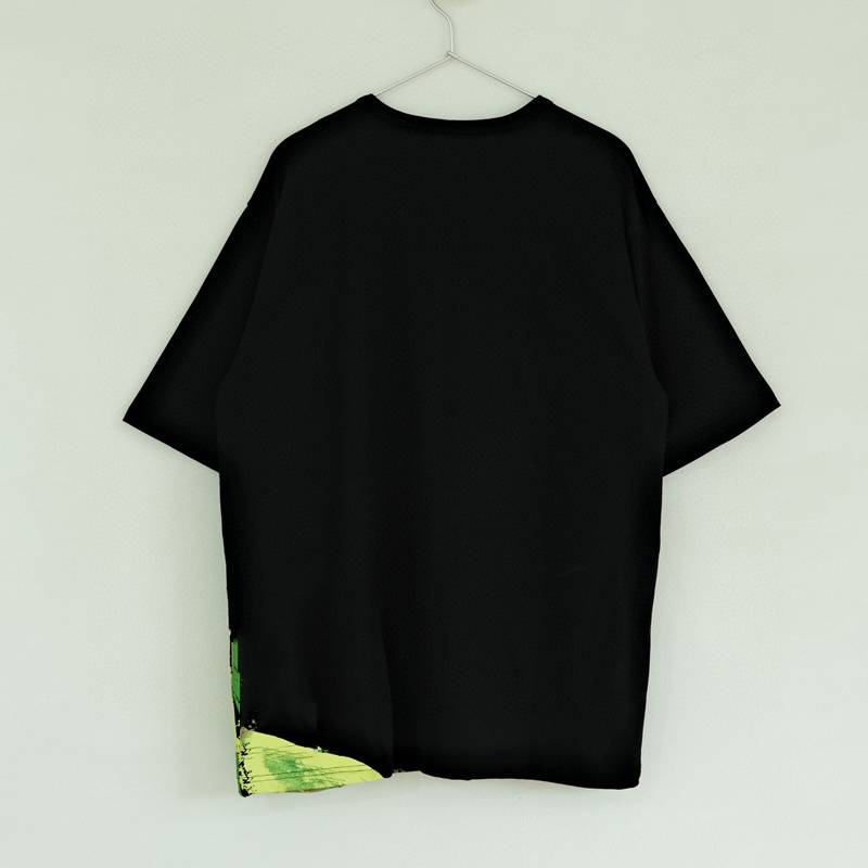 2024 Summer new three -dimensional printed surface surface bump 3D effect casual wild crow round neck short -sleeved T -shirt