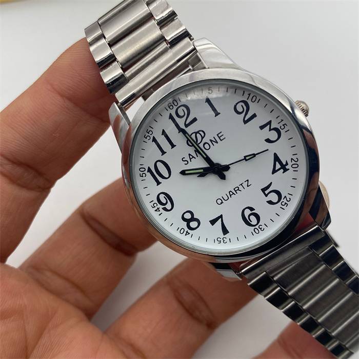 Simonny quartz watch Middle -aged and elderly people digital electronic watches original 2035 movement men's and women's watches alloys