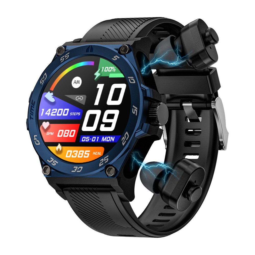2024 2 in 1 TWS Smart Watches with Wireless Earbuds Waterproof BT Calling Heart Rate Health Sport Earphone Men Smartwatch LC18