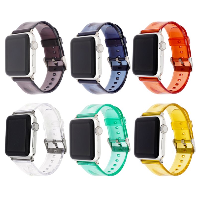 PVC Transparent Smart Watch Strap Correa Para Reloj Inteligente Watch Bands for Apple Watch iWatch Series 8/7/6/5/4/3/2/1
