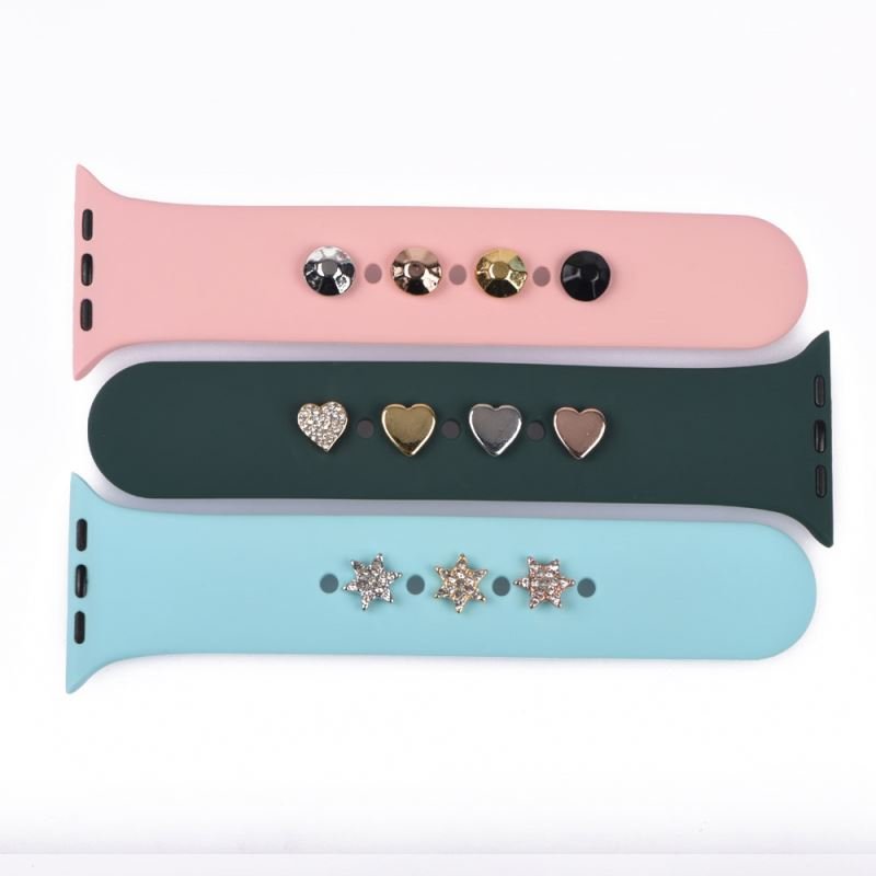 Custom Hard Enamel Band Charms For Bracelet Metal Paw Decorative Nails WatchWatch Charms For Smart Watch Bands & Accessories