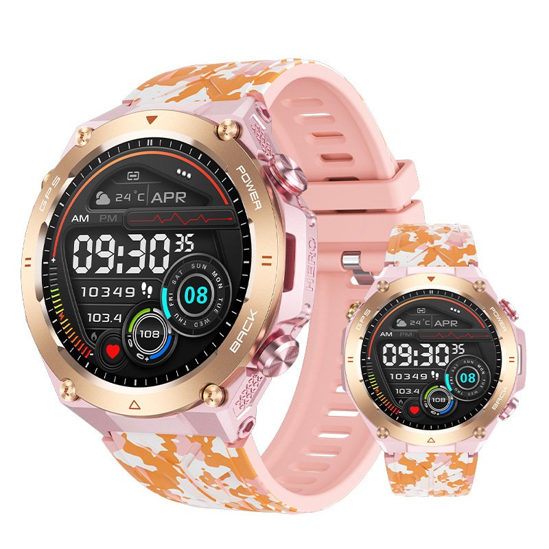 Outdoor GPS Sport Smart Watch KC82 With 1.45" Life Waterproof 650Mah Big Battery Reloj Smartwatch For Man Smart Watch 2023 2024