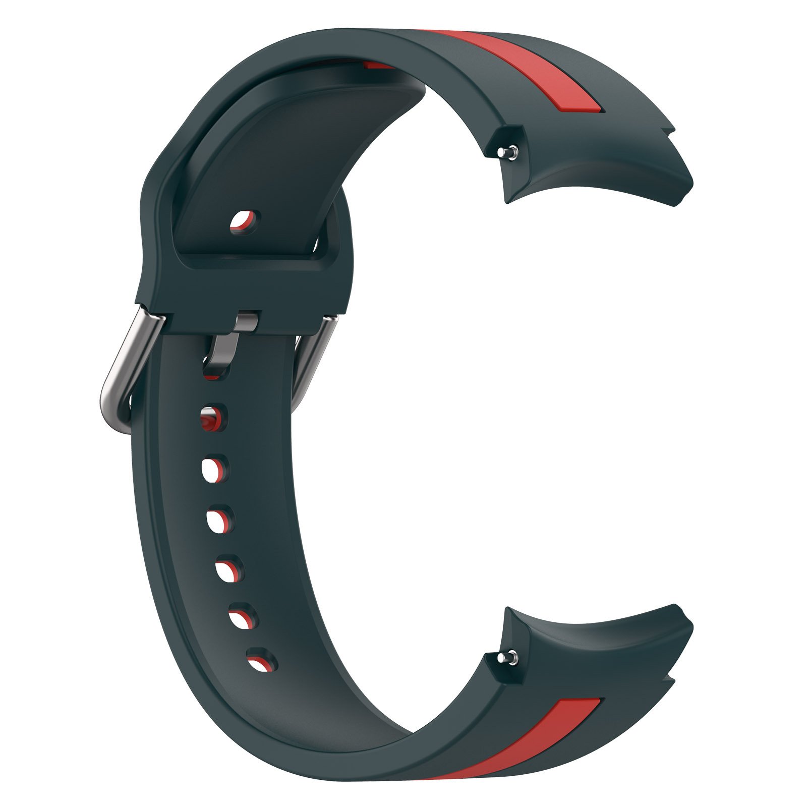 Dual Color stripe Silicone Smart Watch Band Strap For Samsung Galaxy Watch 7 6 5 Pro 4 Classic Watch 3 20mm Sports Bracelet