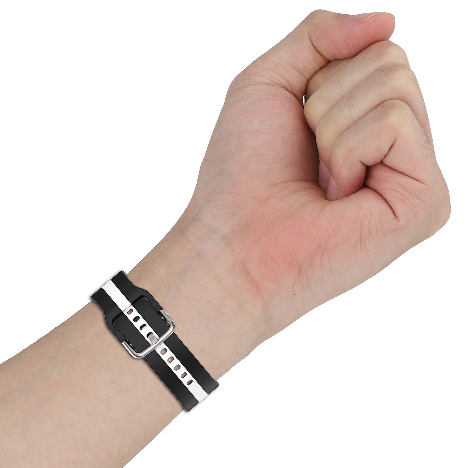 Dual Color stripe Silicone Smart Watch Band Strap For Samsung Galaxy Watch 7 6 5 Pro 4 Classic Watch 3 20mm Sports Bracelet