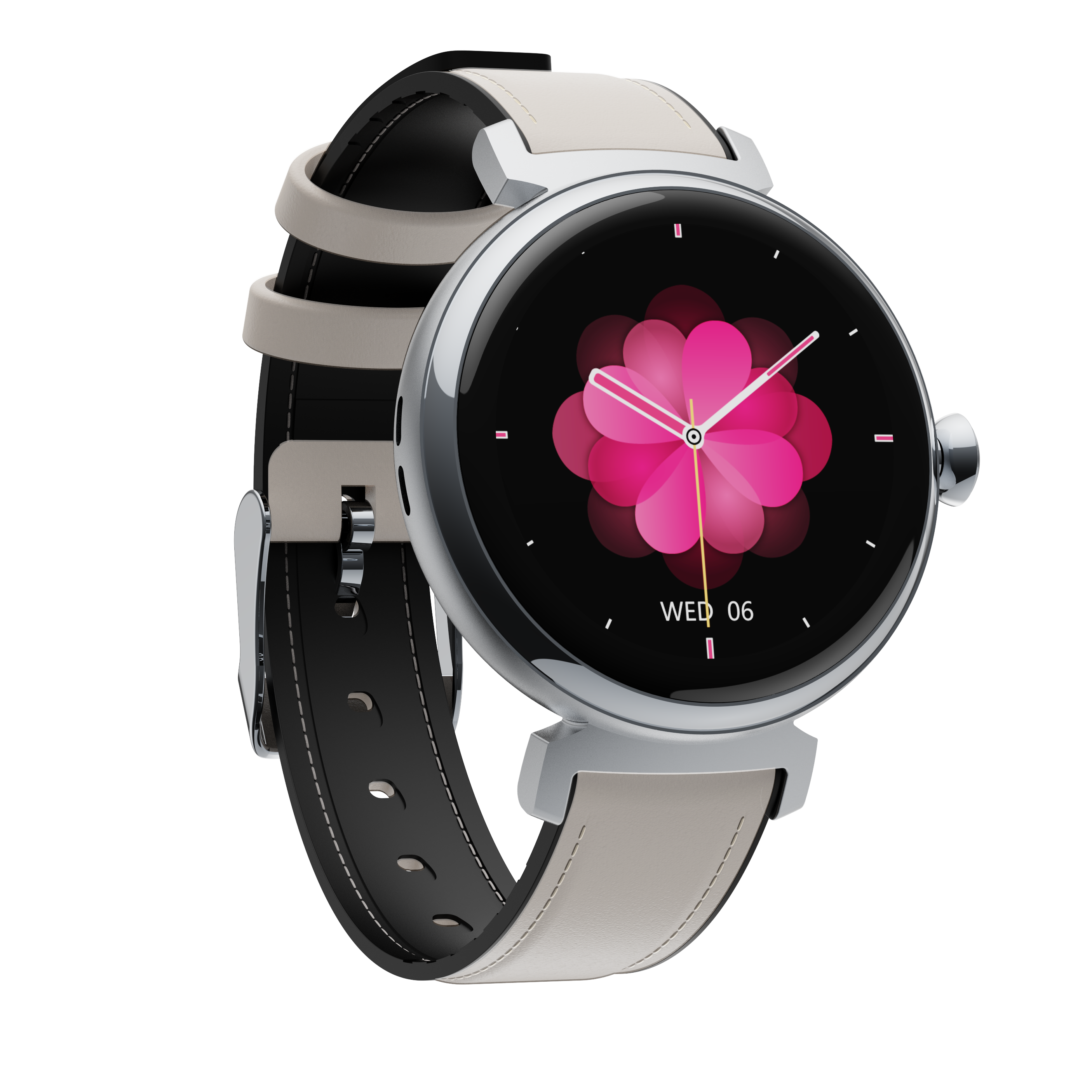 DM70 Classy OEM Cheap Smallest 1.04" Amoled Screen Smart Watch With Steel Straps Sleep Monitoring Health Tracking Sport Modes