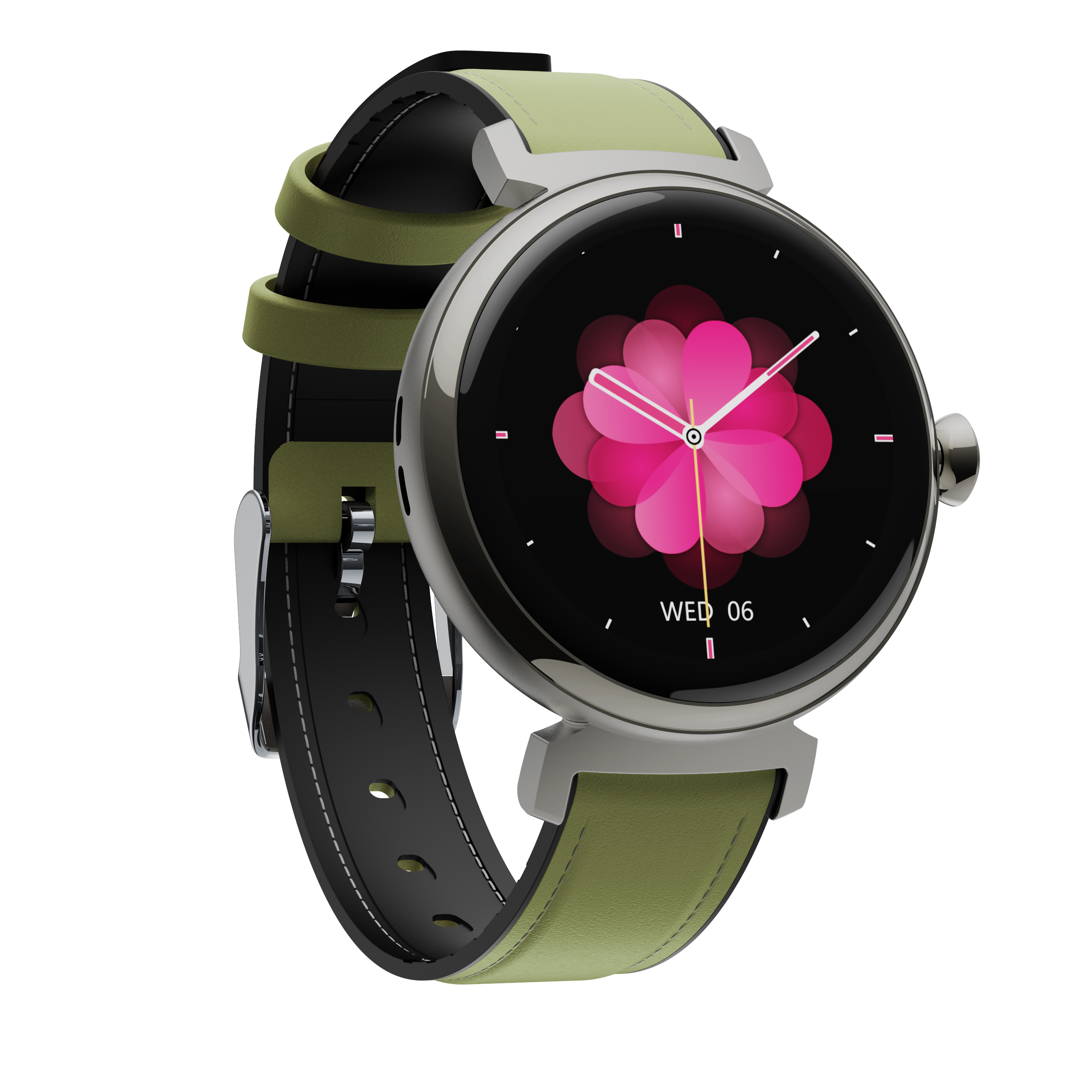DM70 Classy OEM Cheap Smallest 1.04" Amoled Screen Smart Watch With Steel Straps Sleep Monitoring Health Tracking Sport Modes