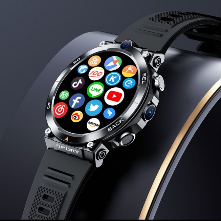 2024 new arrival 4G 5G smart watch H10 WiFi GPS dual camera video call NFC 4+64GB 900MAH battery Android sport smart watch