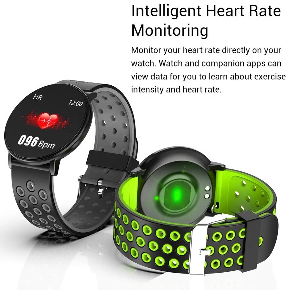 Women High-definition Touch round Screen ce Smartwatch Wristband Fitness Heart Rate Monitor Smart Phone Watch Band 119plus