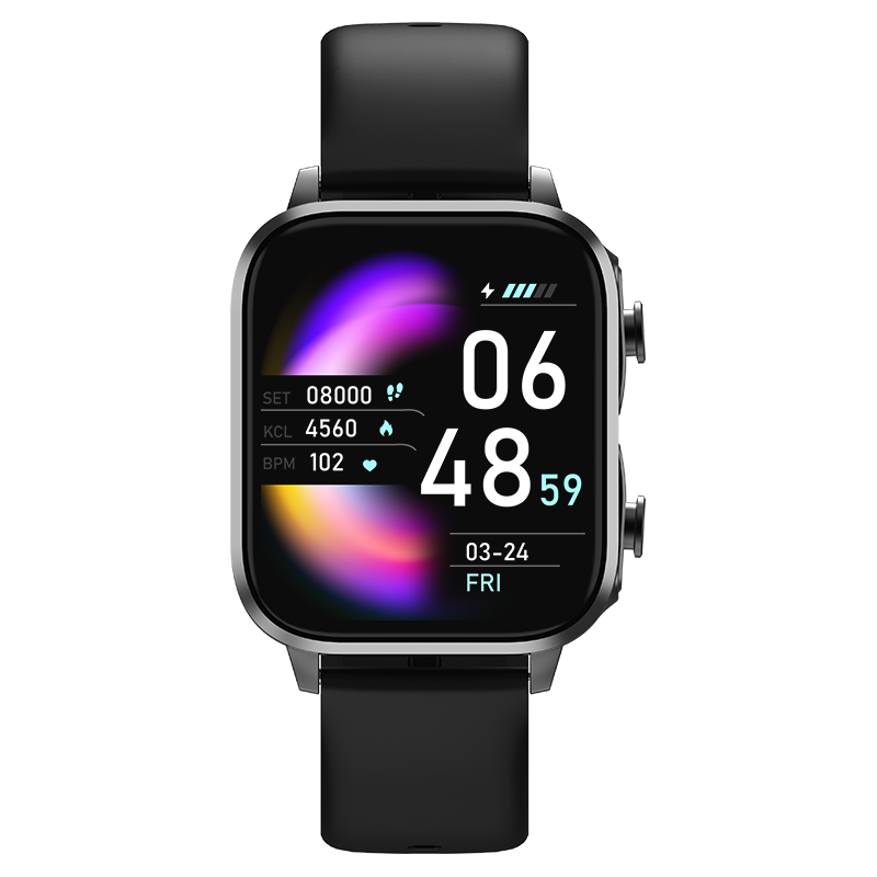 TWS 2 in 1 Music Control Heart Rate BP SPO2 Earphone T22 Smart Watch Earbuds Time Set Heath Smart Bracelet Blue tooth Calling