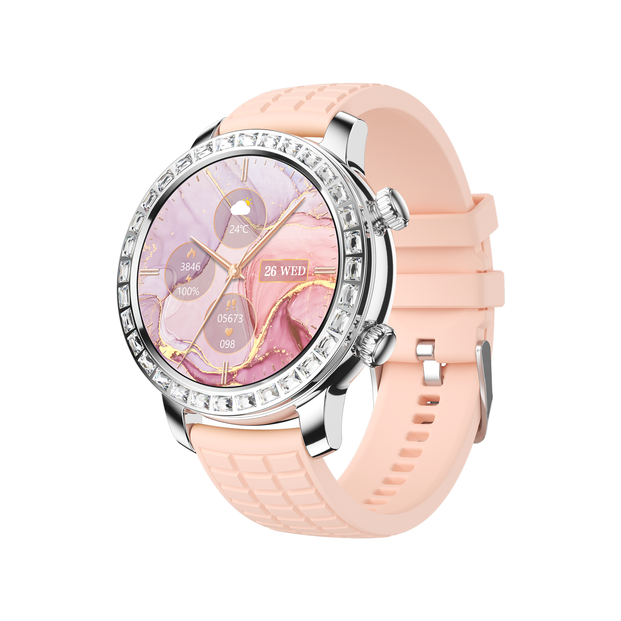 Smartwatch for Women's Z95 Mini Round Fashion Amoled Smart Watch 2024 Luxury Ladies Wrist Touch Screen Watch Set For Women Girl