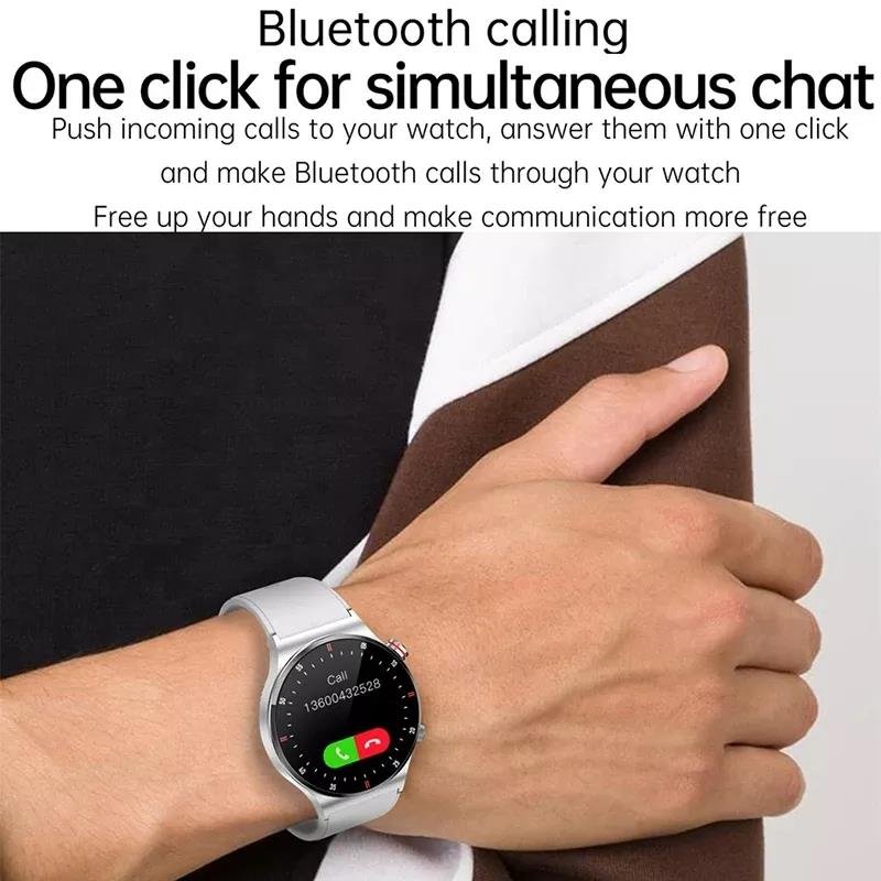 Hot Selling QW33 Metal Calling Smart Watch Men Full Touch Screen Waterproof Sport Fitness Tracker SmartWatch for IOS Android