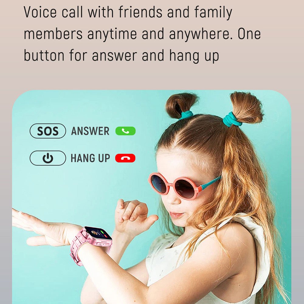Big screen smart watch 1.69 inches K15 HD video call 4G smartwatch GPS tracking device SIM card SOS IP67 waterproof kids watch