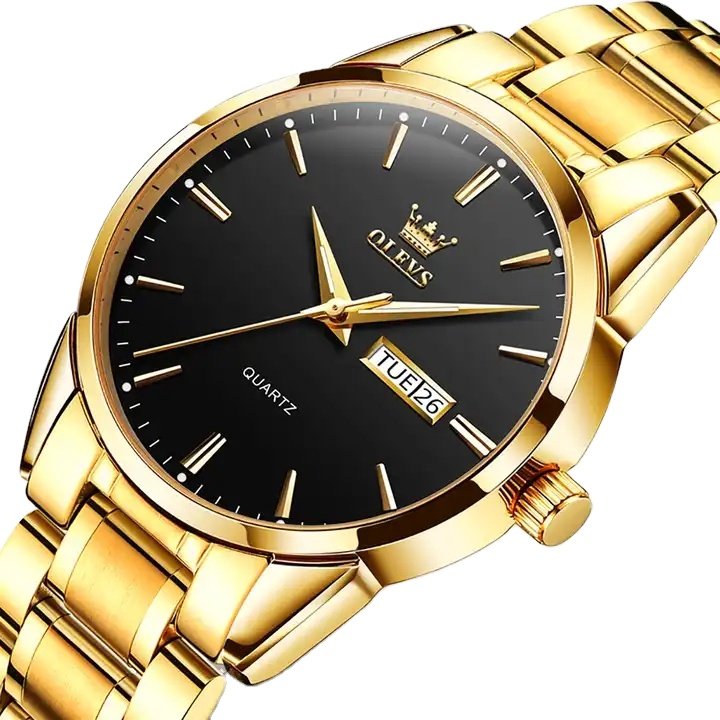 Olevs 6898 Watch Fashion Business Brand Blue Color Wristwatches For Man Quartz Waterproof Male Clock Stainless Steel Luminous