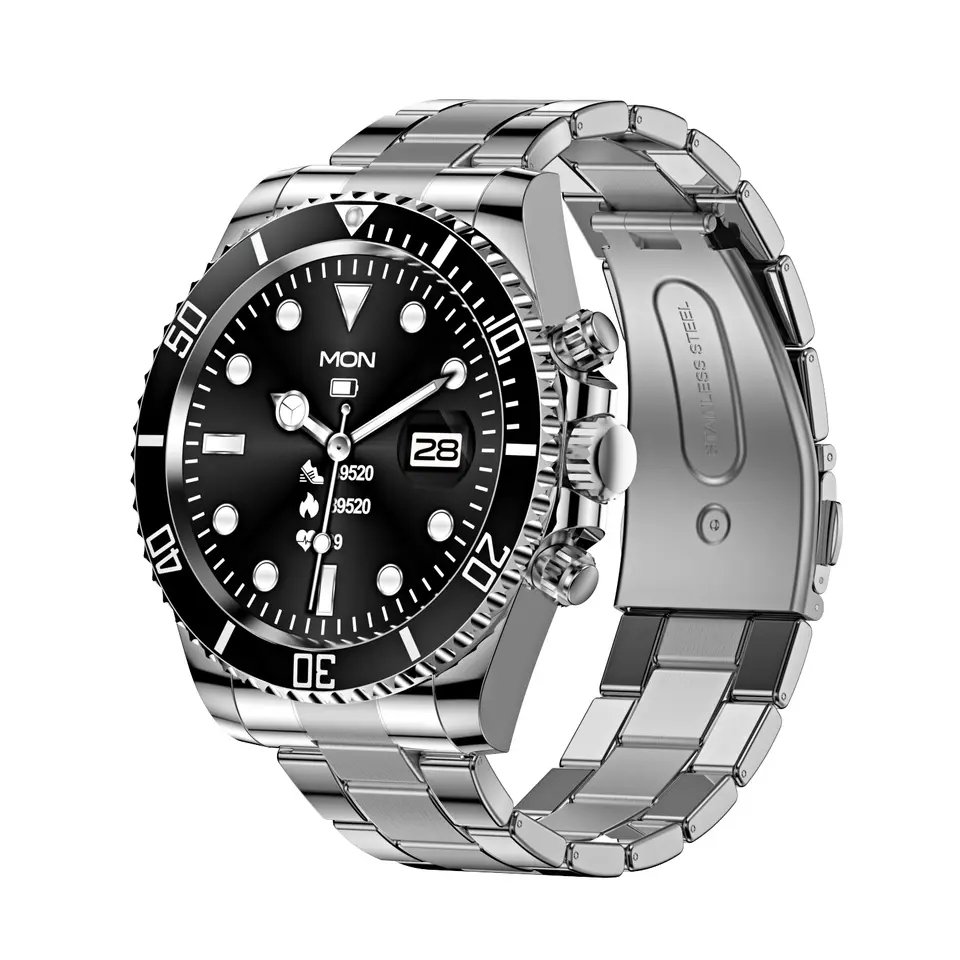 AW12 Smart Watch reloj inteligente BT Call Men Business Classic with Heart Rate Blood Oxygen Monitor Fitness Tracker