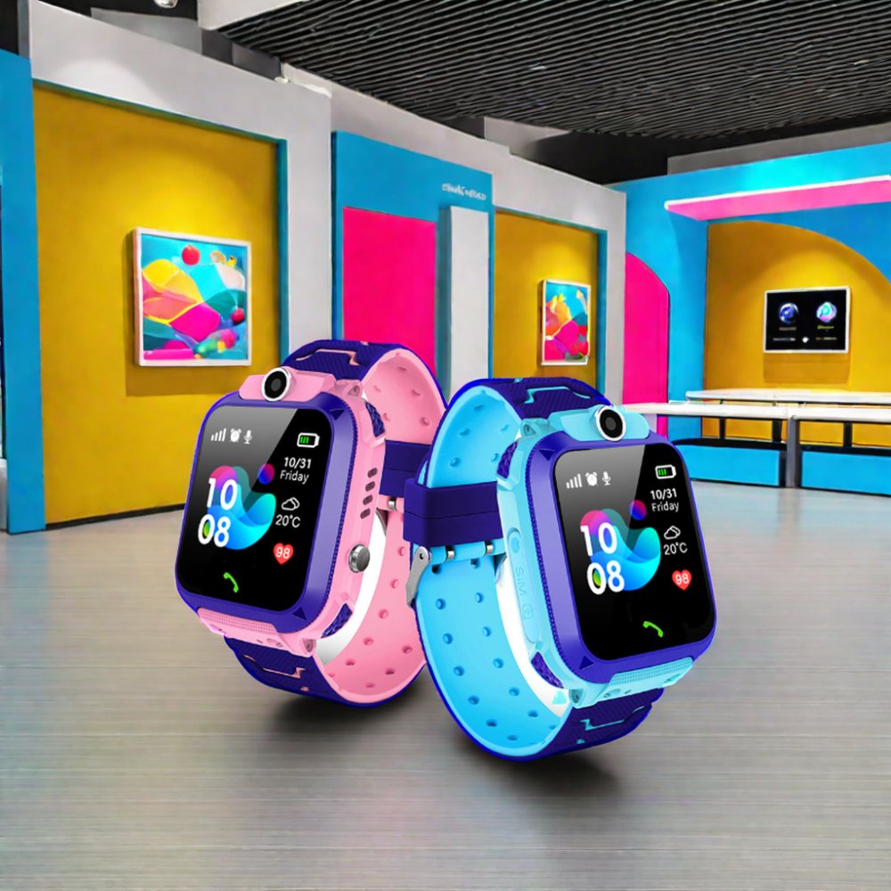 2024 kids smart watch gps tracker phone call reloj inteligente q12 para ninos remote monitor q12 kids smart watch