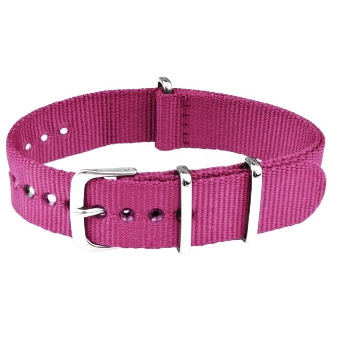 Nylon Straps N33 Pink Water Resistant Watch Bands Bracelet 18 - 22 mm Smart Watch Bands & Accessories Wristband