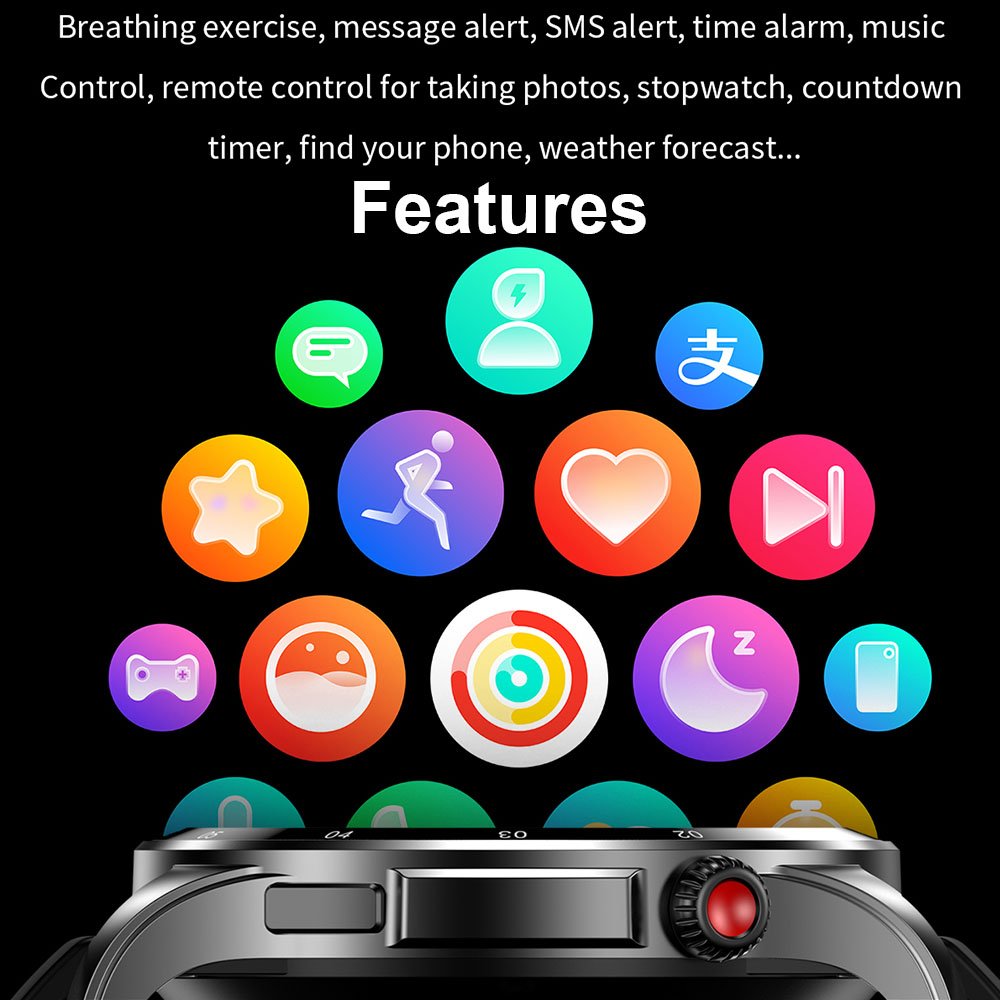 Custom watchface Smartwatch 2023 1.43'' screen BT calling OEM smart watch Waterproof smart bracelet with 3 optional straps