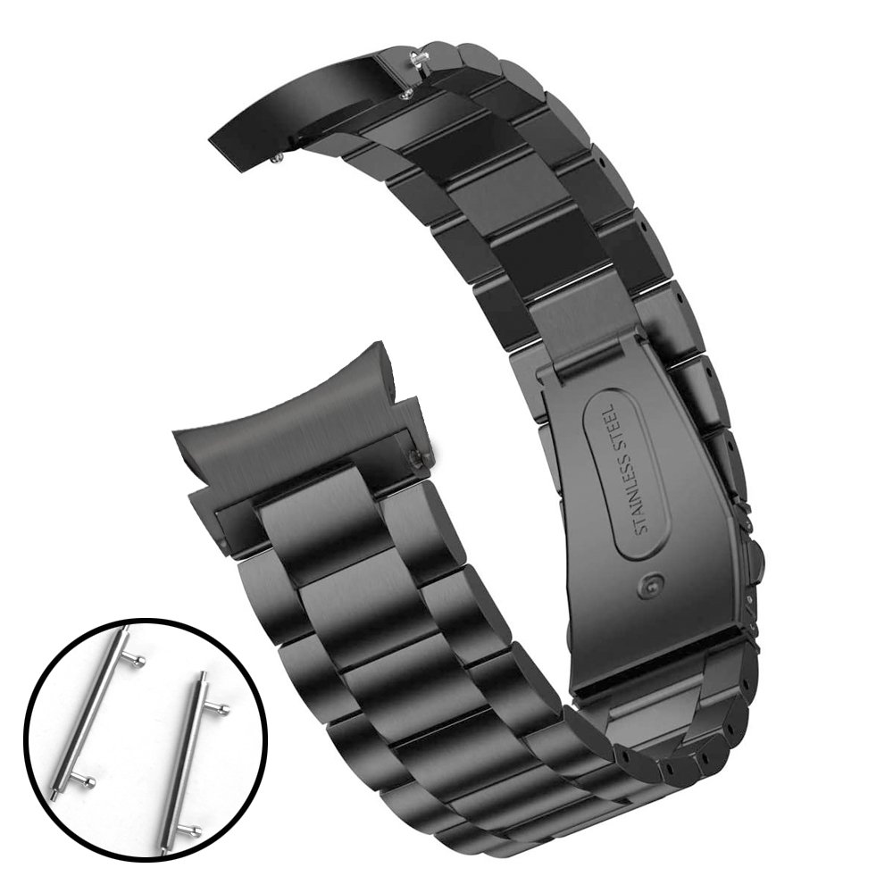 Band Wrist Strap Curved End Bracelet No Gaps Stainless Steel Classic 46mm 42mm/watch4 5 Pro 44mm 40mm for Samsung Galaxy Watch 4