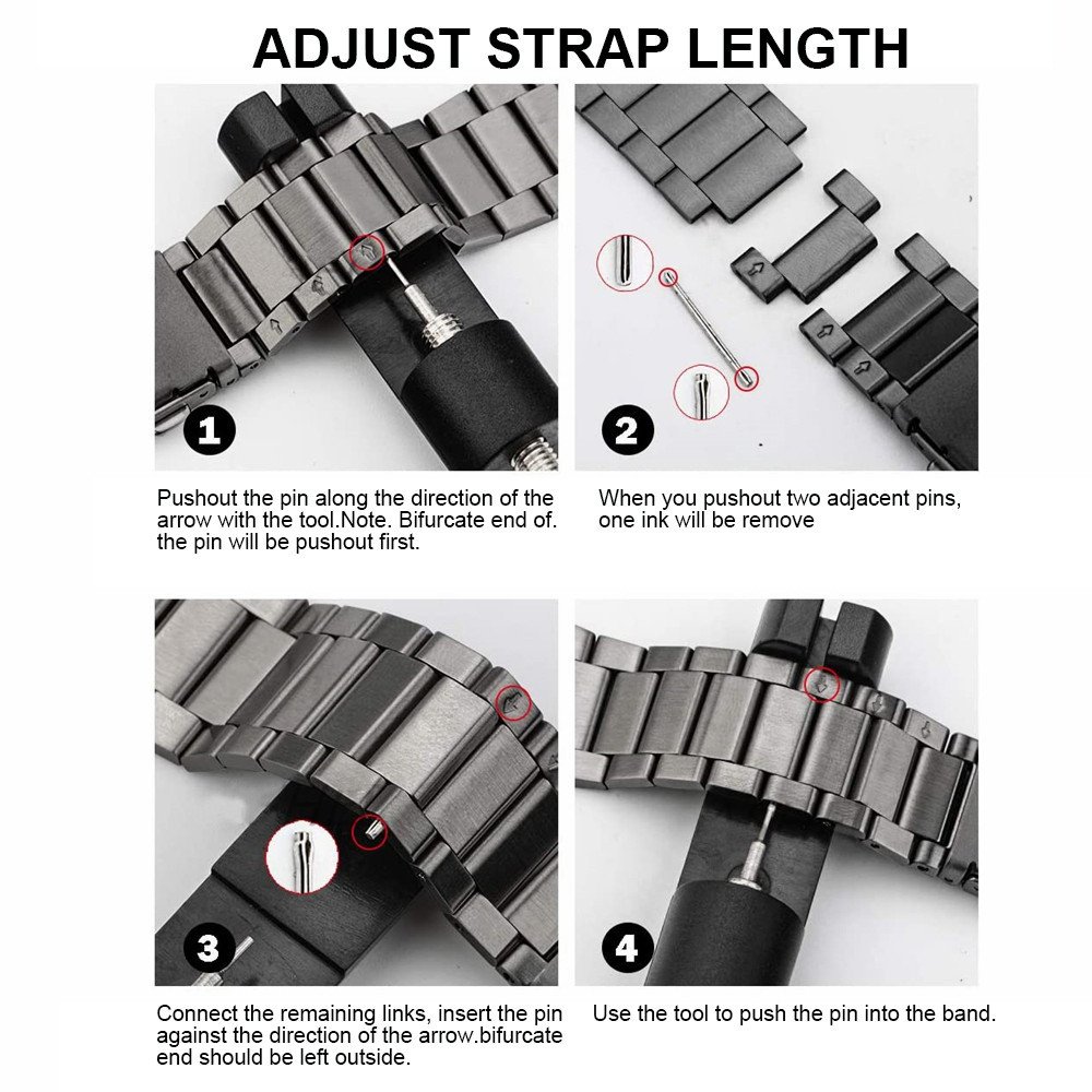 Band Wrist Strap Curved End Bracelet No Gaps Stainless Steel Classic 46mm 42mm/watch4 5 Pro 44mm 40mm for Samsung Galaxy Watch 4