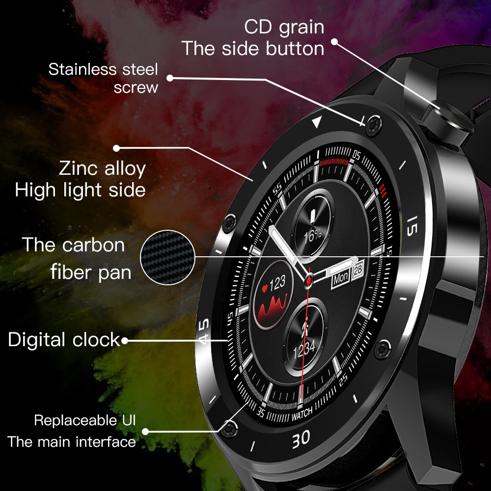 round men smart watch 2022 fitness tracker relojes smartwatch with heart rate blood pressure monitor