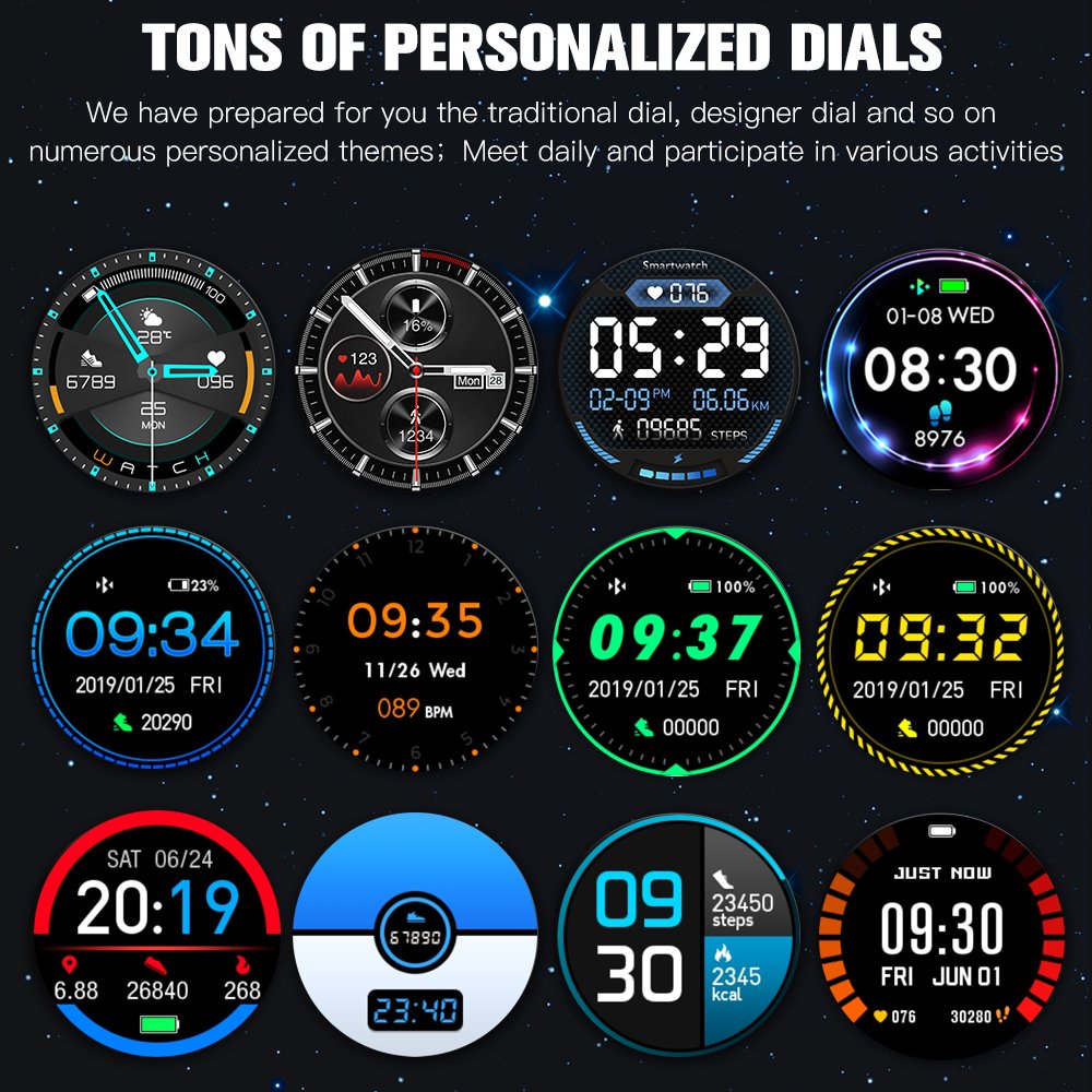 round men smart watch 2022 fitness tracker relojes smartwatch with heart rate blood pressure monitor