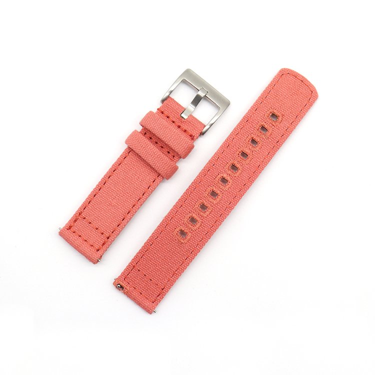 Canvas Smart Watch Strap Stainless Steel buckle 18/20/22/24 mm Fabric Watch Band with Embroidery Holes sailcloth watch strap