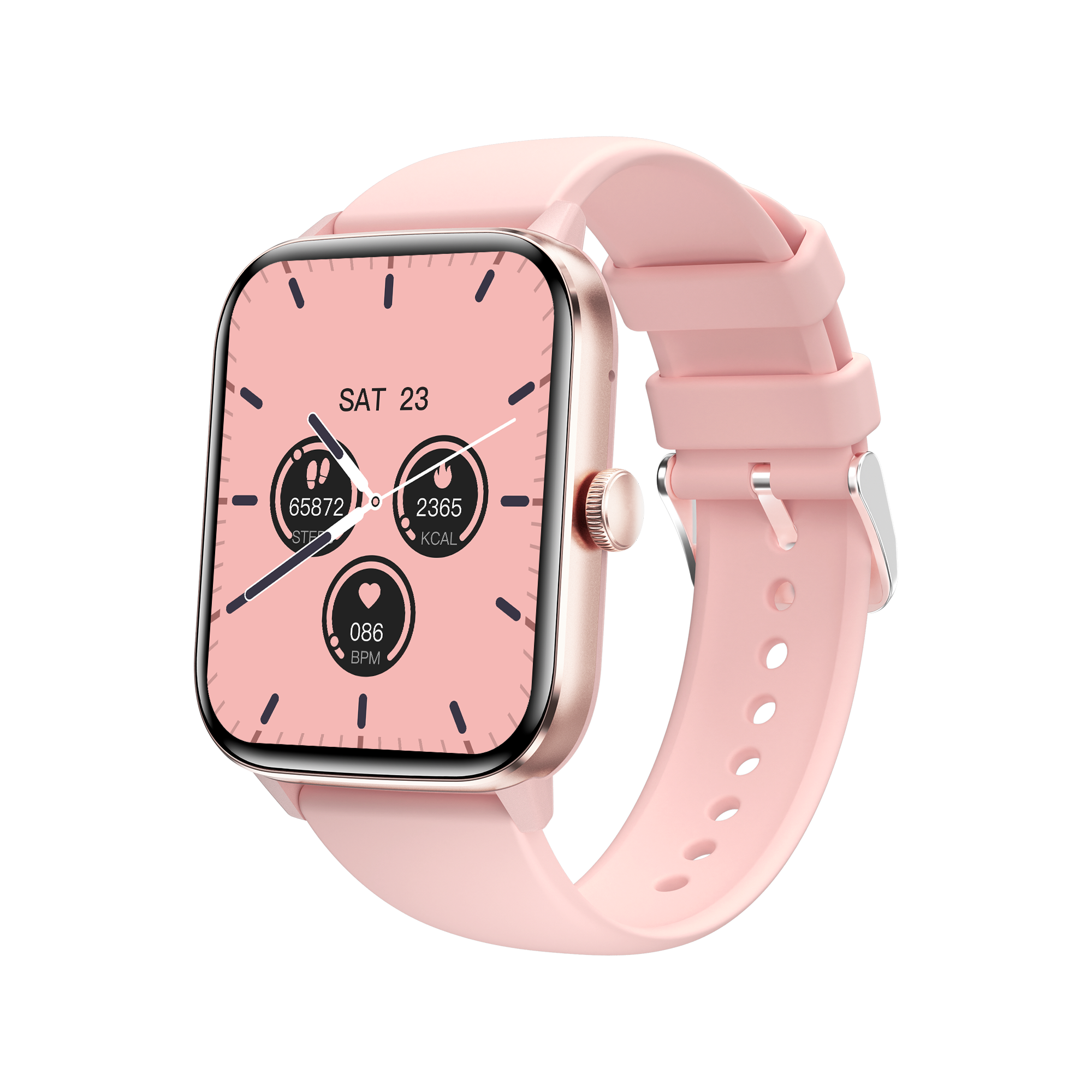 Stylish Black Pink QS11 Rugged Smart Watch 260mah Powerful Battery Life Data Monitoring BT Call Watch QS11 Android IP67 TFT