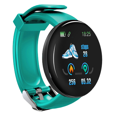 Hot Selling D18 Reloj Smart Watch Men Women With Blood Pressure Heart Rate Monitor Smartwatch Sport Tracker Pedometer