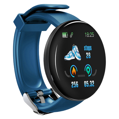 Hot Selling D18 Reloj Smart Watch Men Women With Blood Pressure Heart Rate Monitor Smartwatch Sport Tracker Pedometer