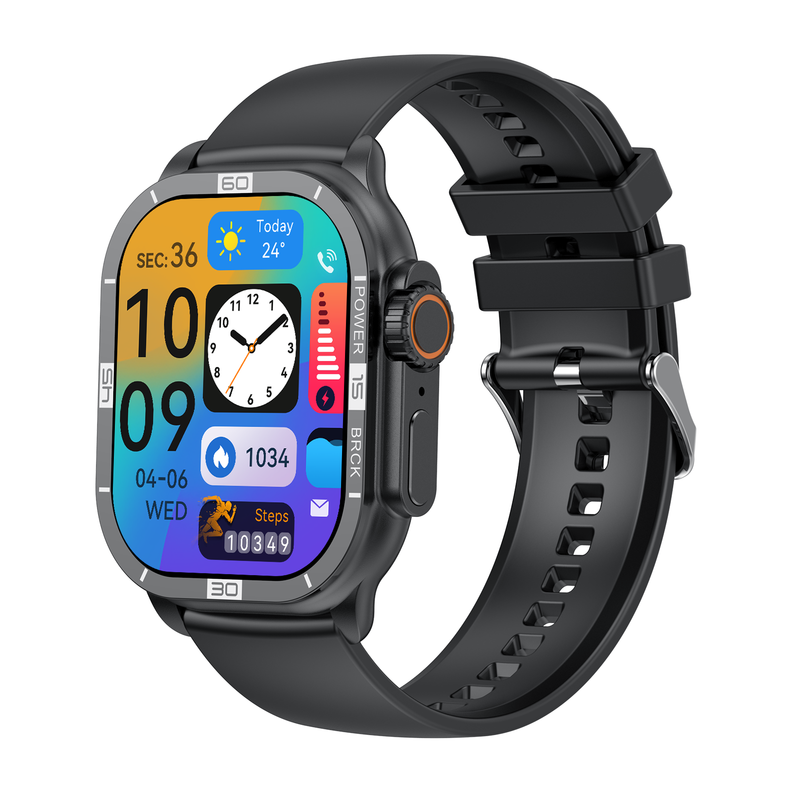 New Blood Oxygen Pressure BT Calling Waterproof HK96S AMOLED Smart Watch Da Fit NFC 300Mah Touch Screen 2.06 inch Smart Bracelet