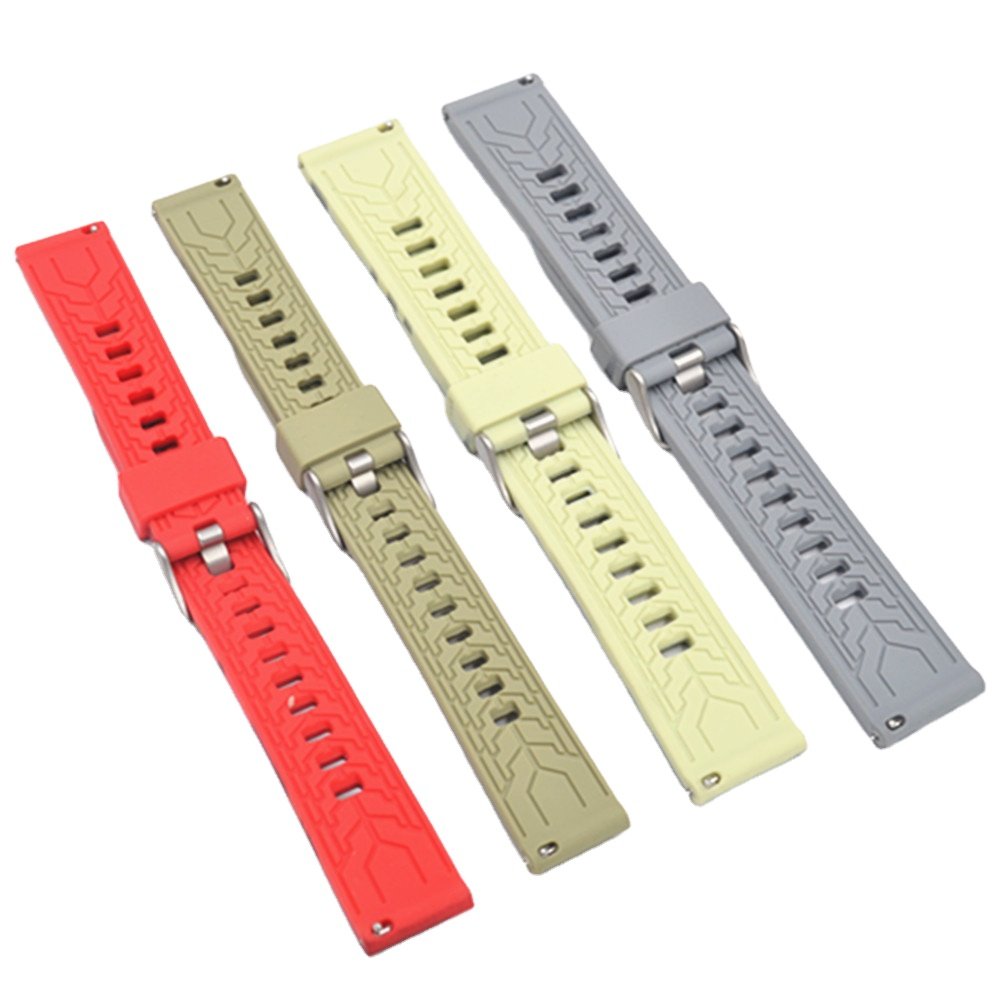 New fashion 18 20 22 24 mm Camouflage quick release silicone watch strap for smart watch
