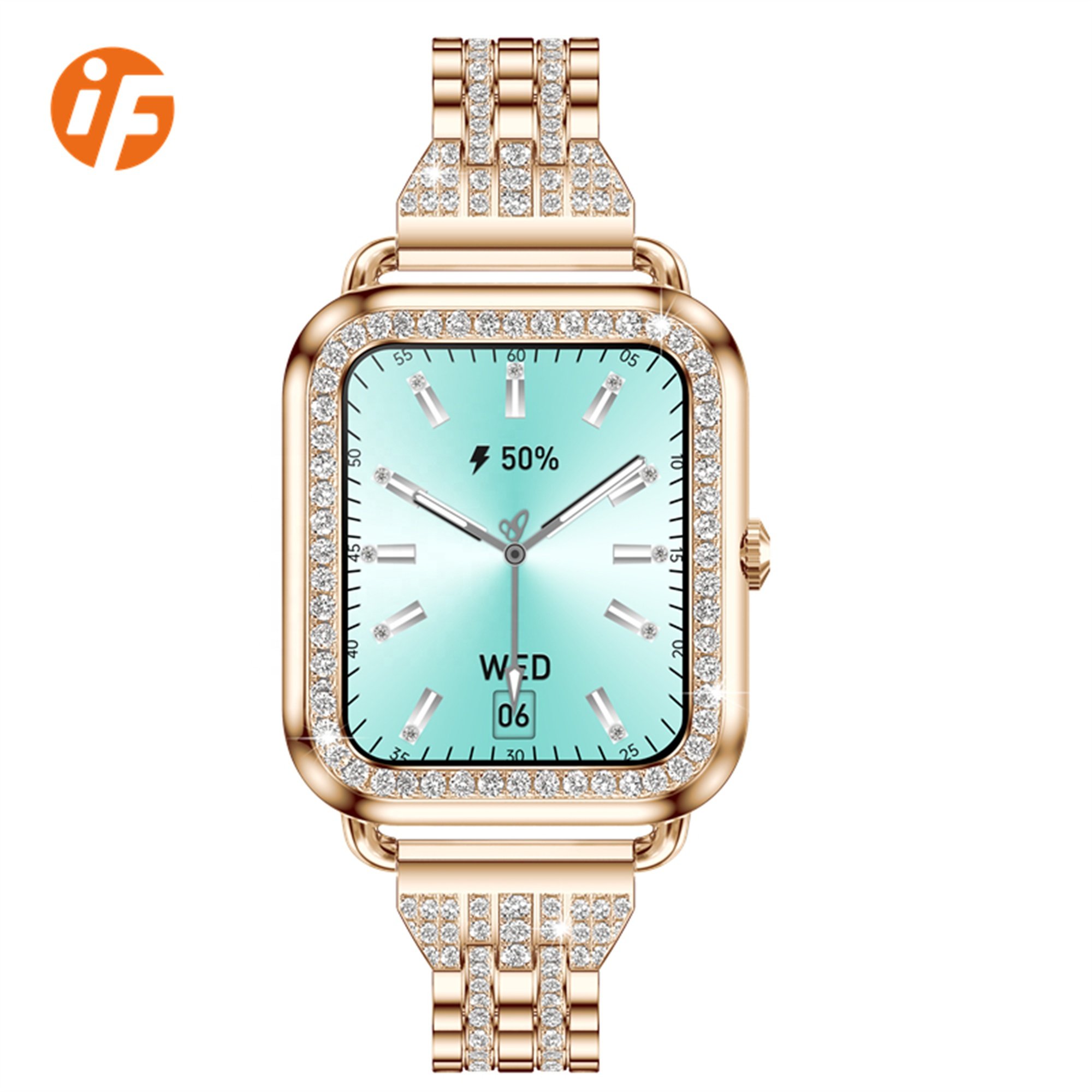 INNOFOVO I68 Fashion Luxury Quartz Watches with Diamonds for Ladies Women Smart Watch